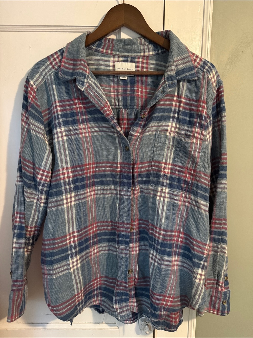 American Eagle Outfitters Distressed Flannel